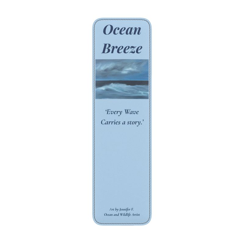 Ocean Breeze Leather Bookmark