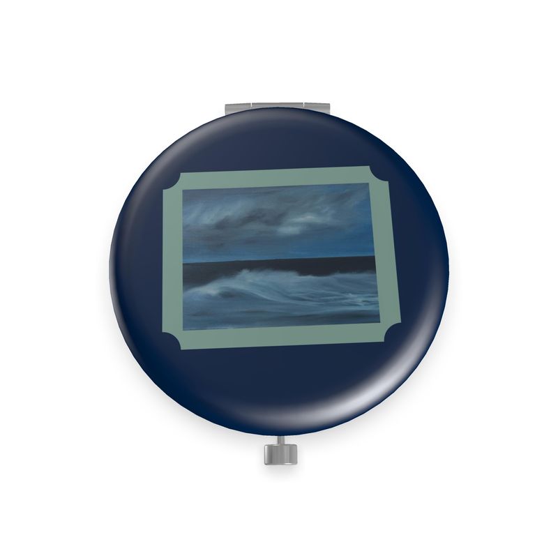 Metal Compact Mirror. ' Ocean Breeze'