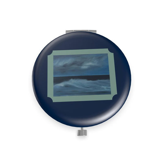 Metal Compact Mirror. ' Ocean Breeze'