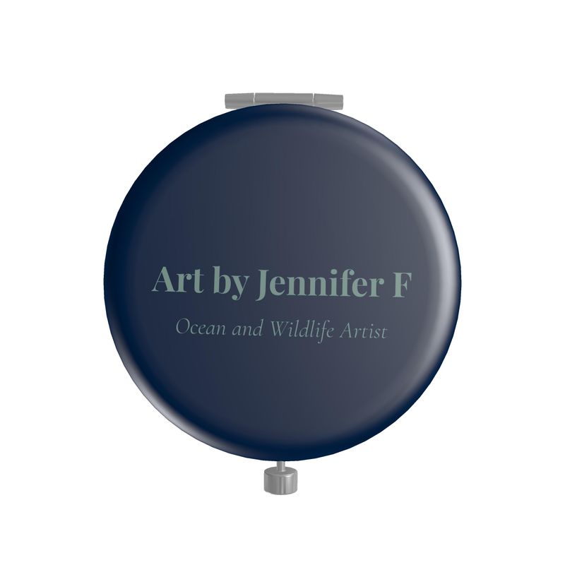 Metal Compact Mirror. ' Ocean Breeze'