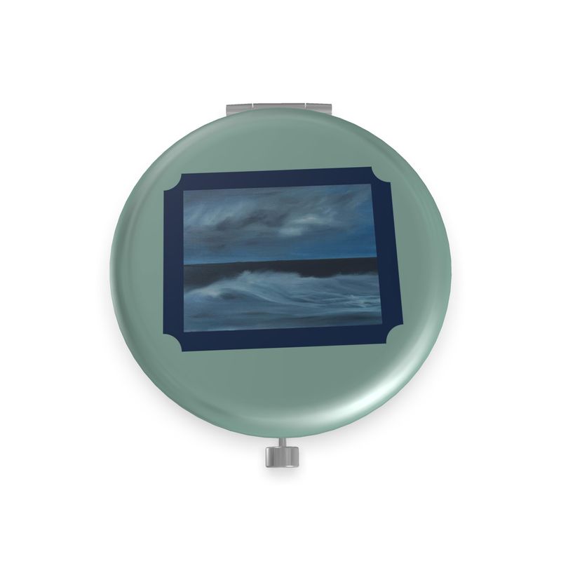 Ocean Breeze Seafoam Compact Mirror