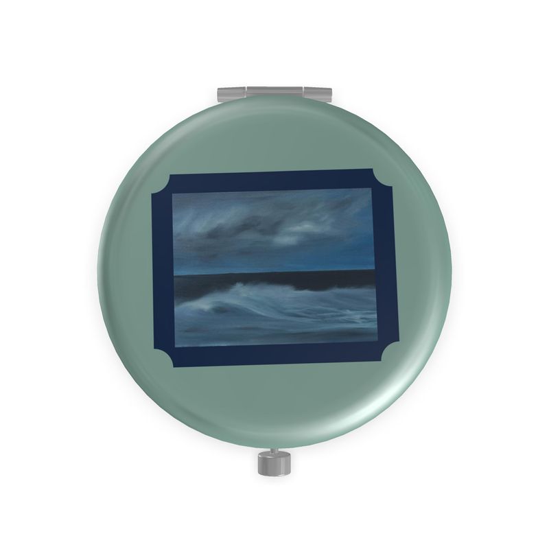 Ocean Breeze Seafoam Compact Mirror