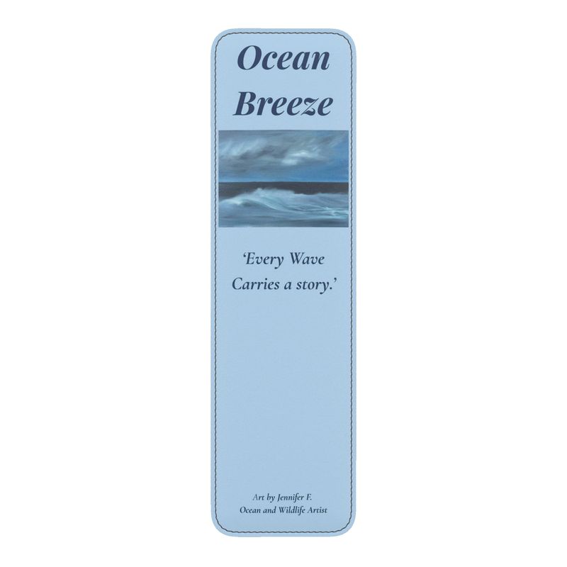 Ocean Breeze Leather Bookmark